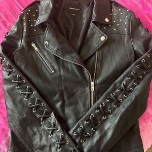 Members Only Women’s Faux Leather Moto Jacket